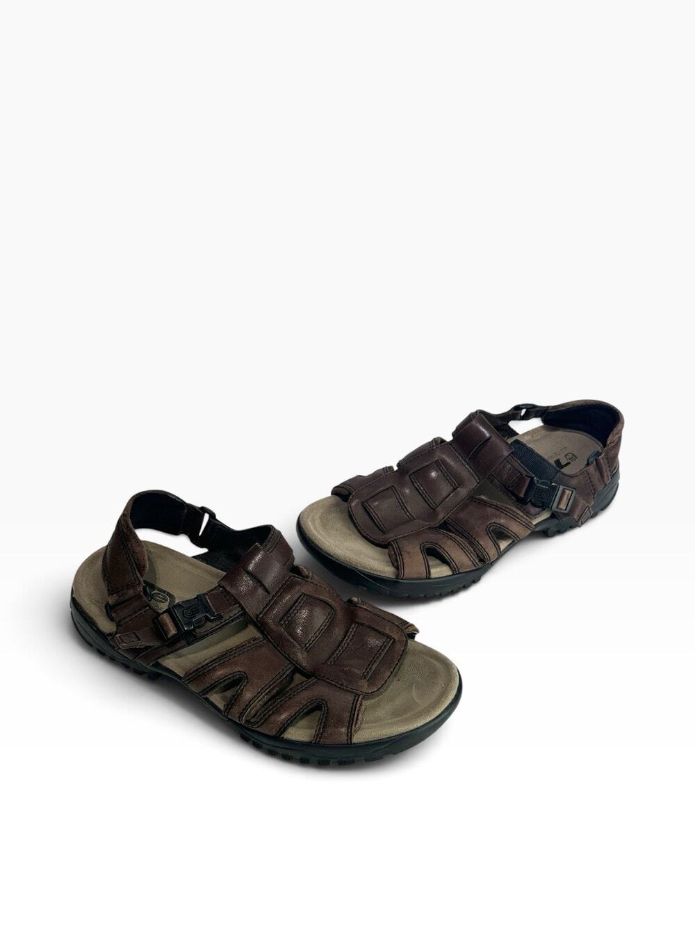 Teva Brown Leather Mens Size 11 Fisherman Waterproof Sport Sandals 6553